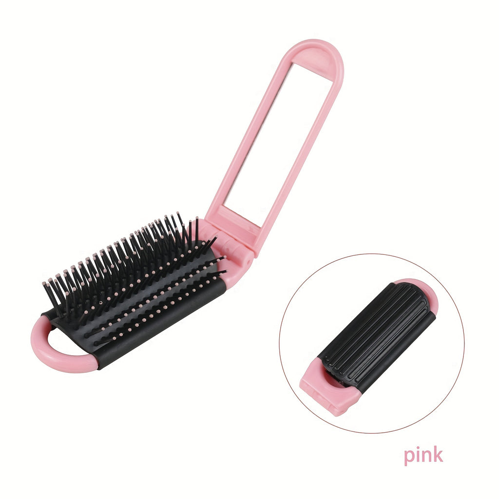 Compact Travel Hair Brush - Ultra-Portable, Foldable, Pocket-Sized