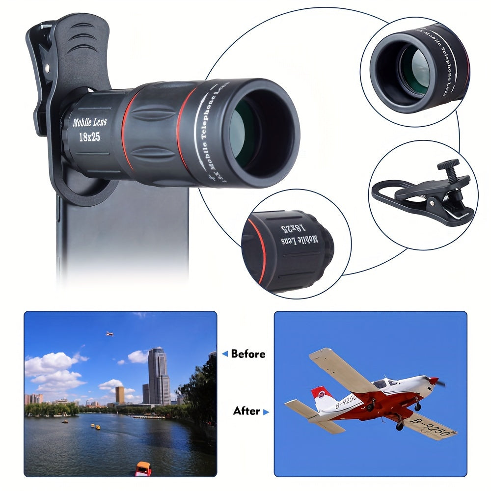 18X Monocular Zoom Lens Telephoto Lens - High-Power Zoom