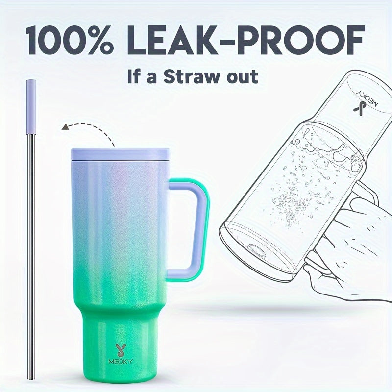 40oz Stainless Steel Insulated Tumbler With Lid And Straw
