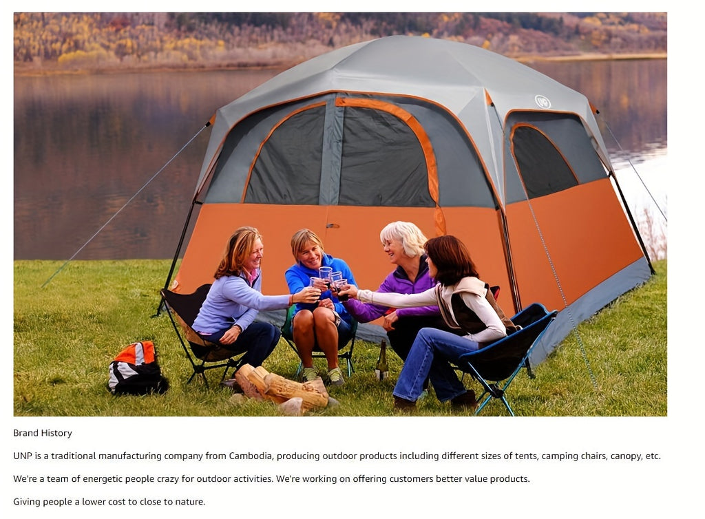 6 Person Tent Easy Setup Camping Tent For Family Camping