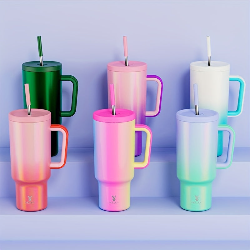40oz Stainless Steel Insulated Tumbler With Lid And Straw