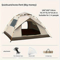 1pc 3-4 Person Camping Tent - Waterproof, 2 Windows & 2 Doors