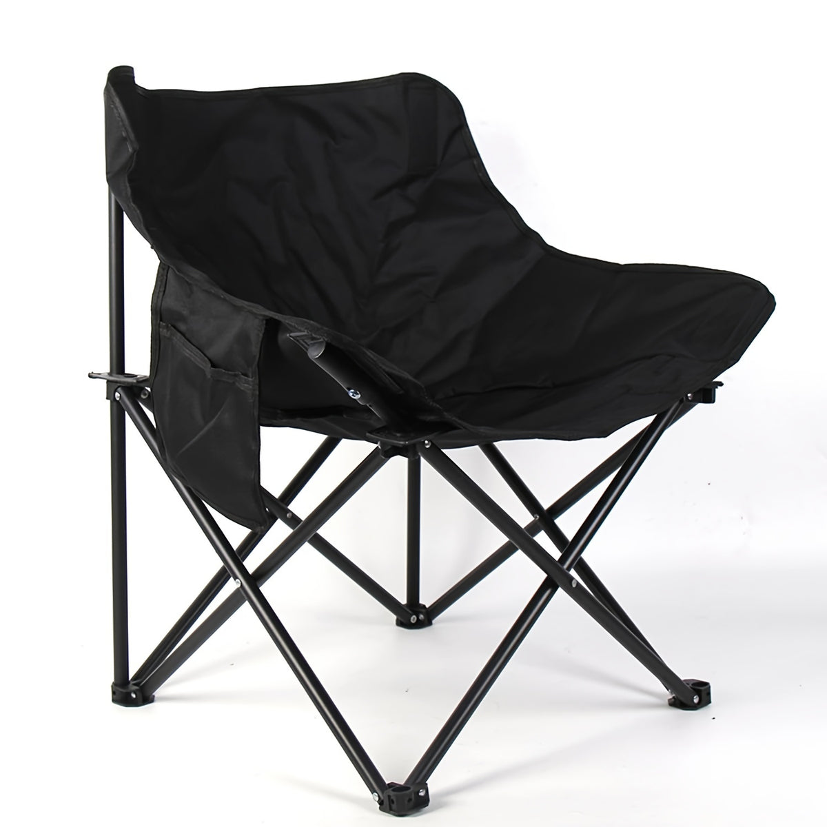 5pcs/Set, Black Camping Chair & Table Set