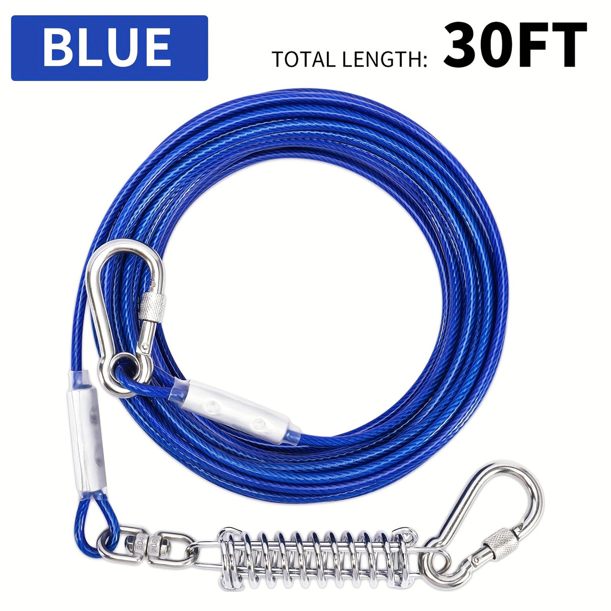 Pet Tie Out Cable For Dogs, 10/20/30ft