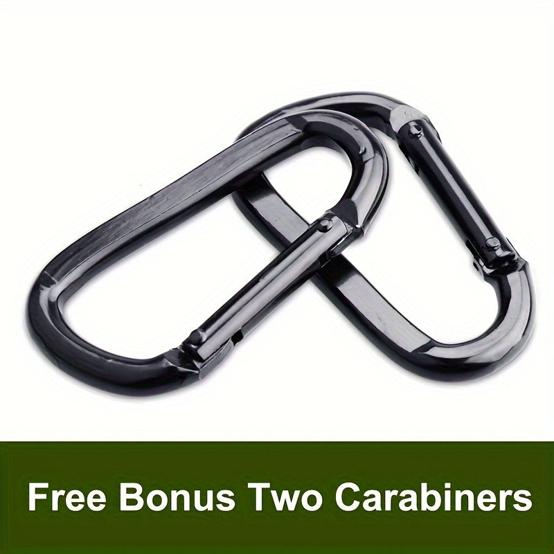 Solid Color Parachute Hammock With Strap And Black Carabiner