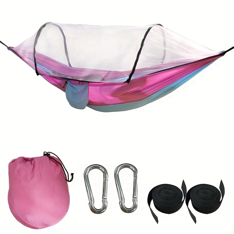 Mosquito Net Hammock | Lightweight | Green Fabric |  Built-In Bug Protection