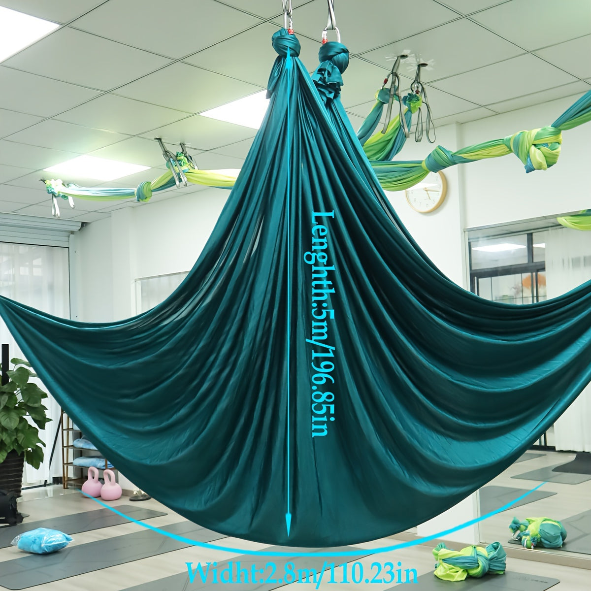 1set Elastic Fabric Yoga Hammock Swing Set | Aerial Silks, Cuddle Swing