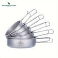 5pcs/set, Titanium Bowl And Pot Set, Foldable