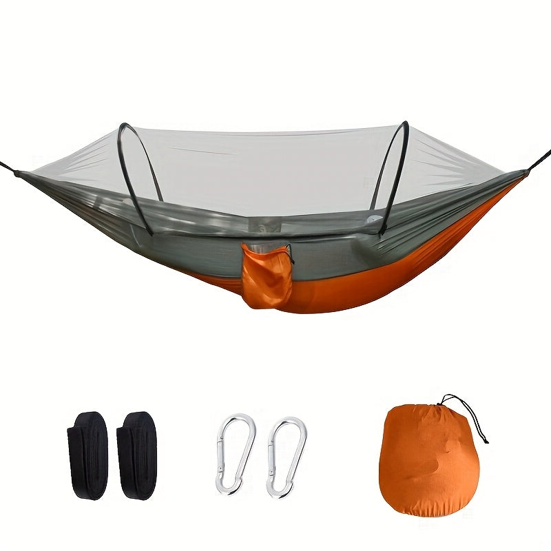 Mosquito Net Hammock | Lightweight | Green Fabric |  Built-In Bug Protection