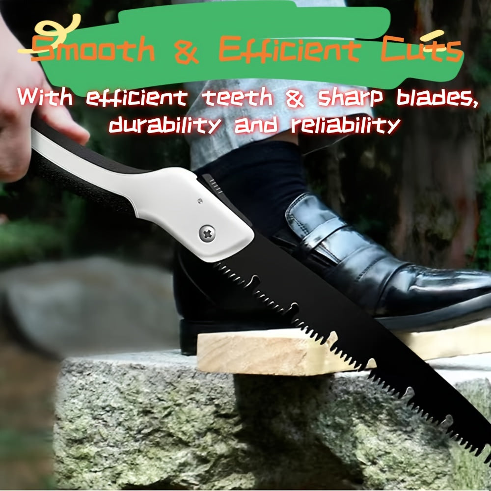 High-Carbon Steel Folding Saw - Portable, Smooth Cutting, Durable