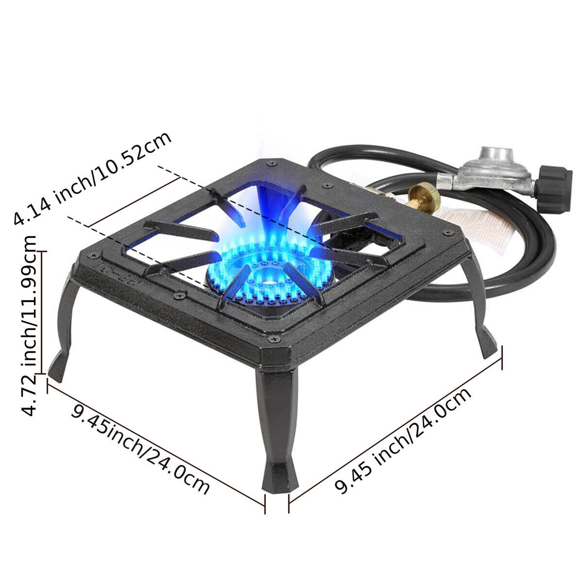 Deluxe Double Burner Flame Camping Stove - Portable, CSA Listed