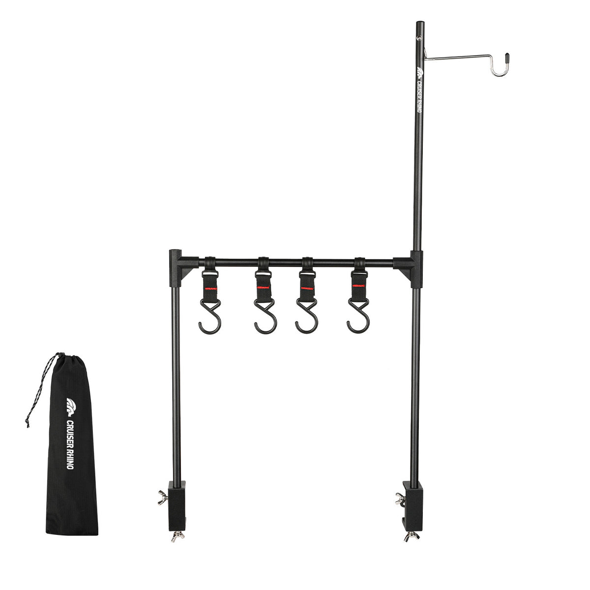 Aluminum Alloy Folding Hanging Rack With Detachable Hook