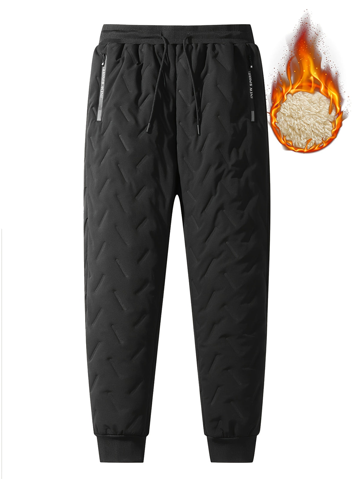 Men's Thermal Fleece Lined Straight Pants