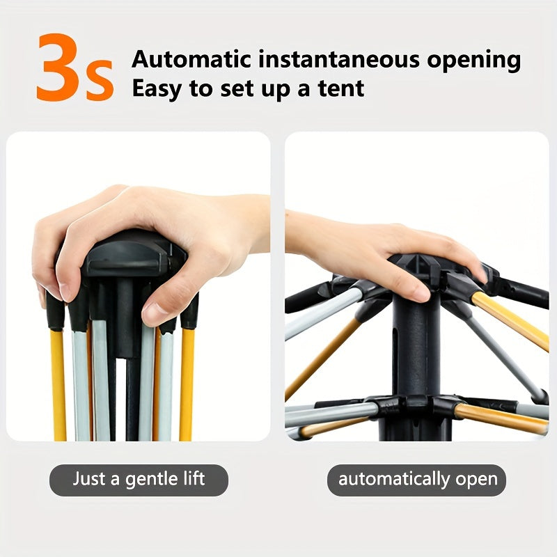 2-3 Person, Lightweight Tent with Double Windproof Doors and Mosquito Net