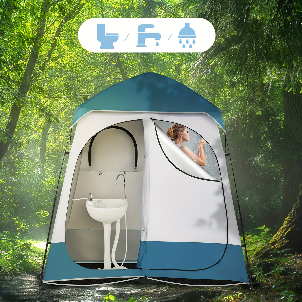 2-Person Pop-Up Dressing Tent