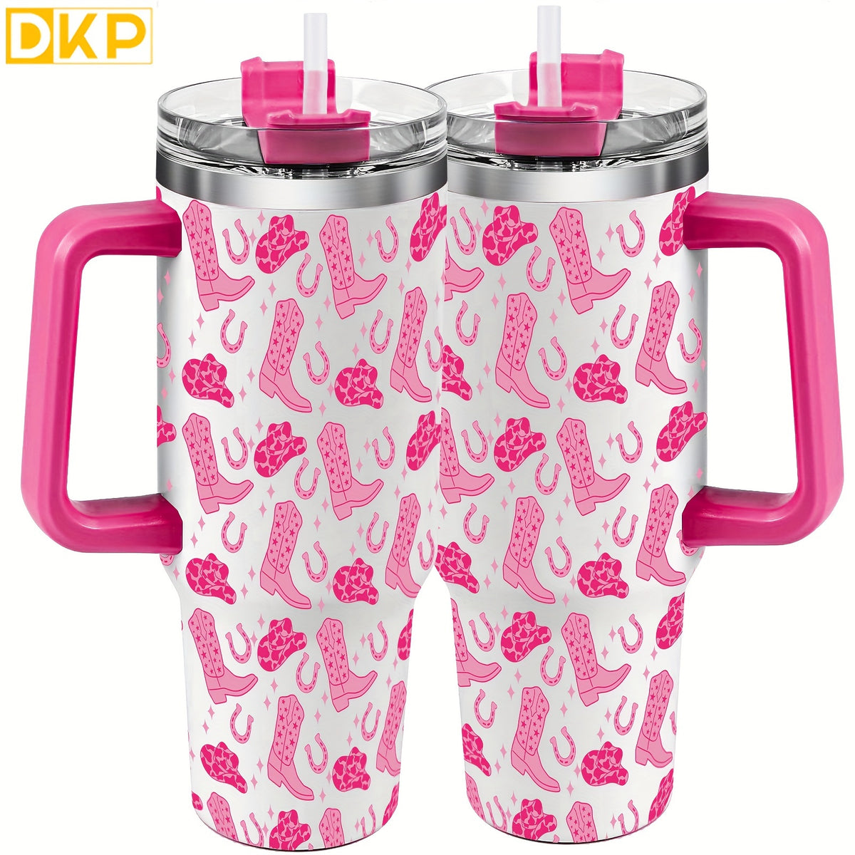 40oz Creative Straw Tumbler  Stainless Steel Handle