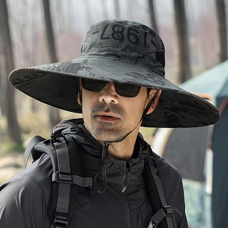 Premium Wide Brim Camo Fisherman Hat - Ultimate UV Protection, Breathable, Water-Resistant