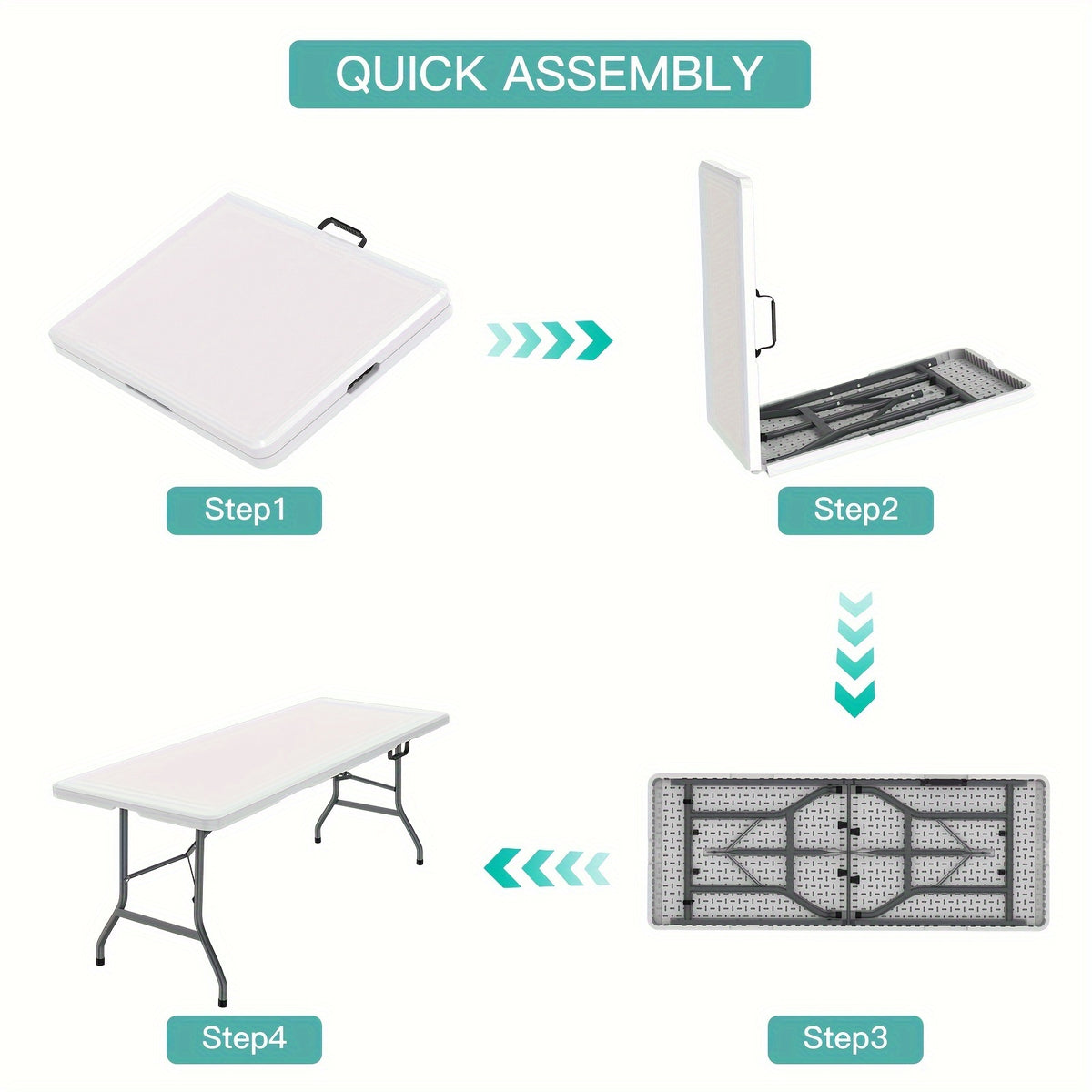 4FT/6FT Plastic Folding Table