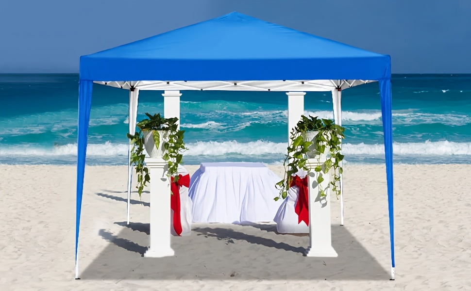 10x10 Ez Pop Up Canopy Tent, UPF 50+ Waterproof