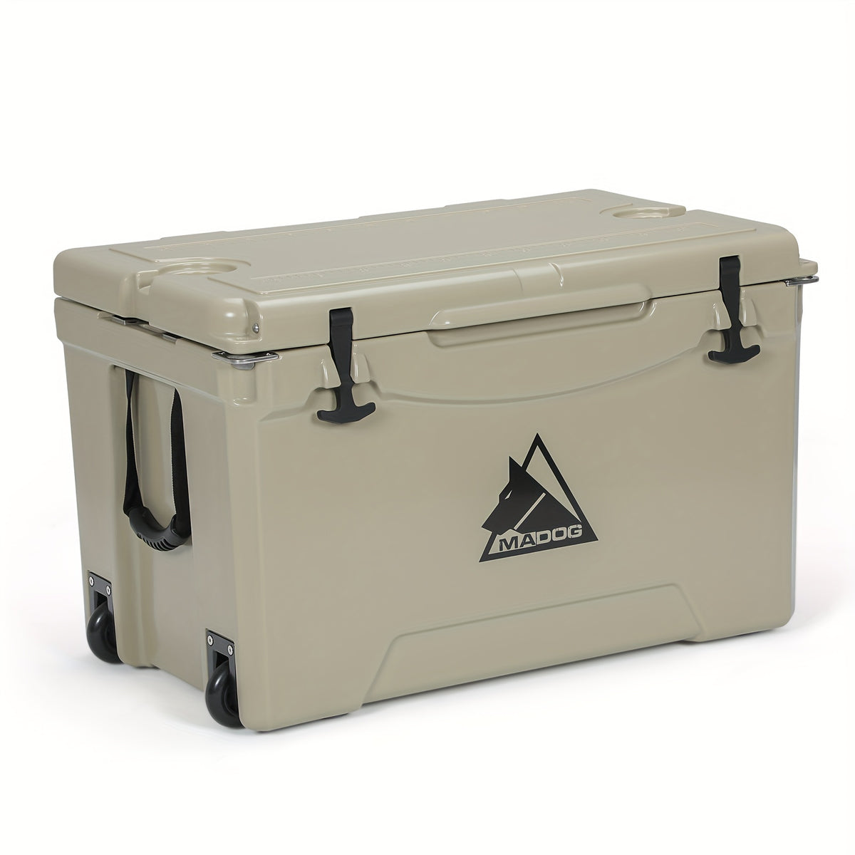 75 Quart Portable Insulated Hard Cooler with Cup Holder, 120 Can Capacity