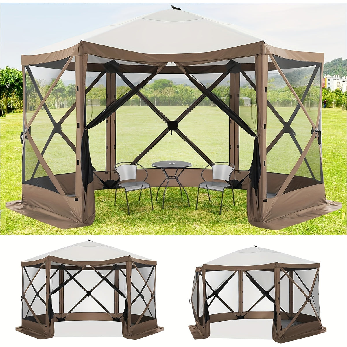 12x12ft Pop Up Canopy Screen House Tent
