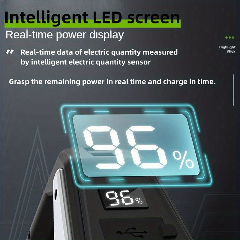 1pc High-Intensity LED Flashlight - Rechargeable