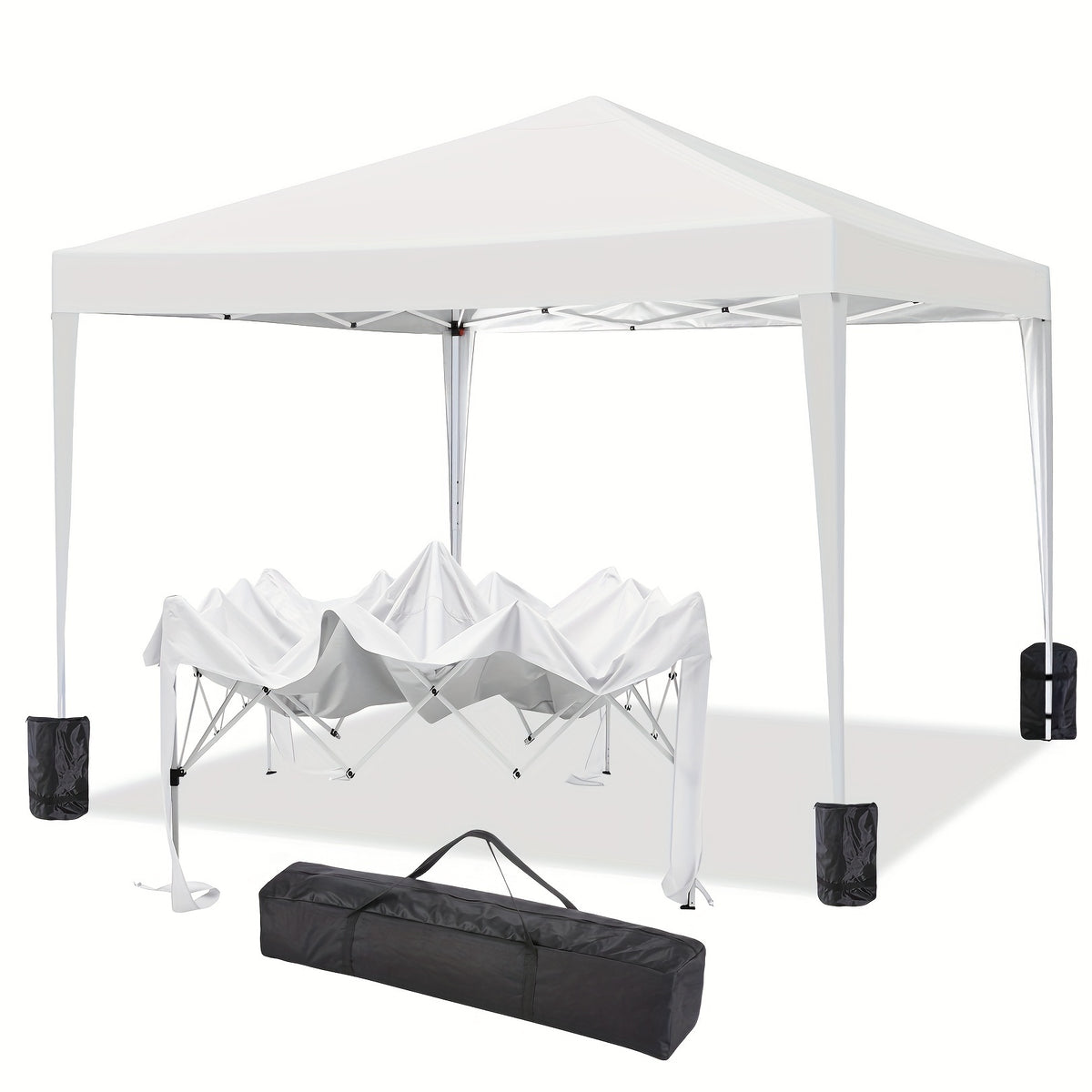 10x10 Ez Pop Up Canopy Tent, UPF 50+ Waterproof