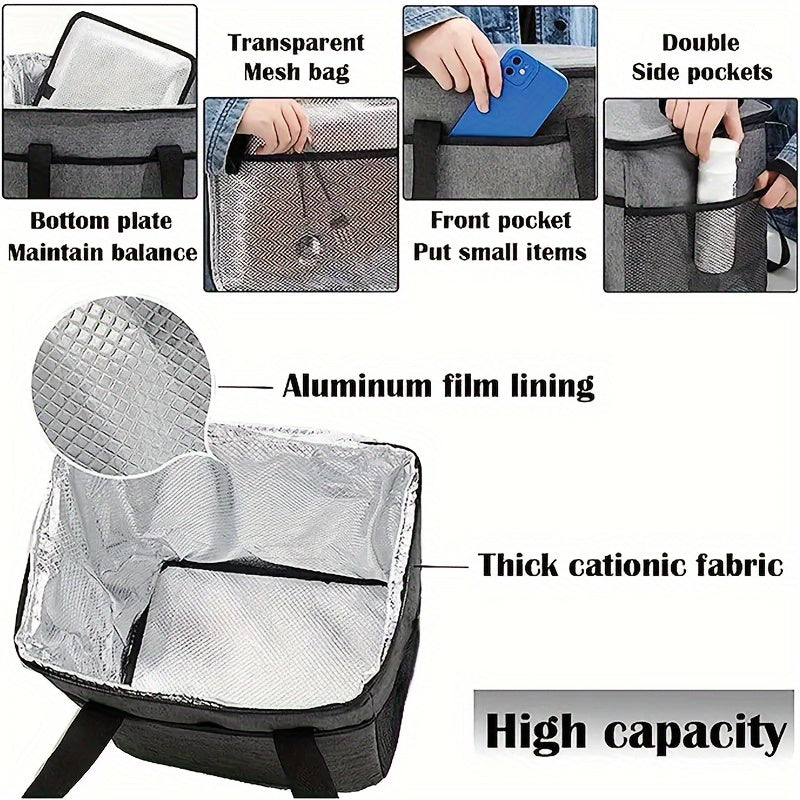 1 Insulated Lunch Bag, Cooler Box Canvas