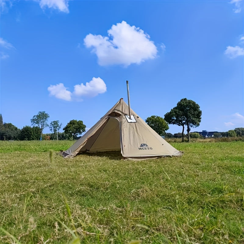 Ultimate Camping Pyramid Tent - Insulated for Cozy Nights, Fire-resistant