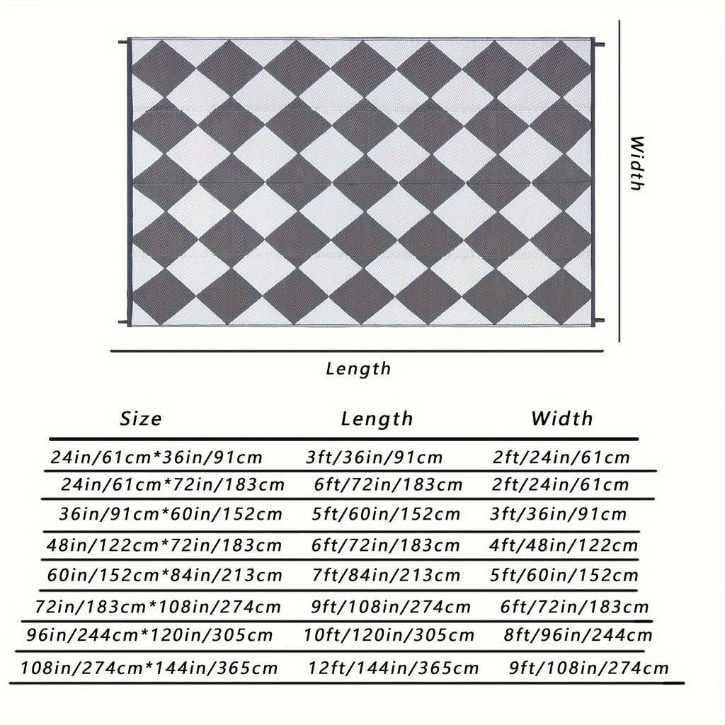 Outdoor Modern Area Mat - Non-Slip, Camping Throw Mat
