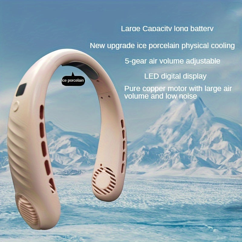 Ultra-Portable Mini Hanging Neck Fan - Whisper-Quiet