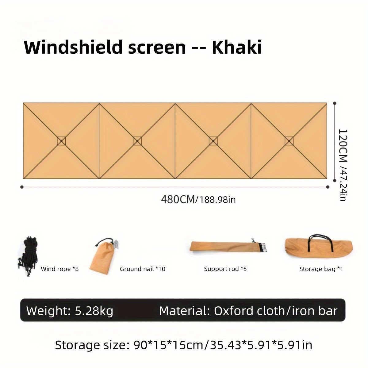 Camping windproof board, collapsible