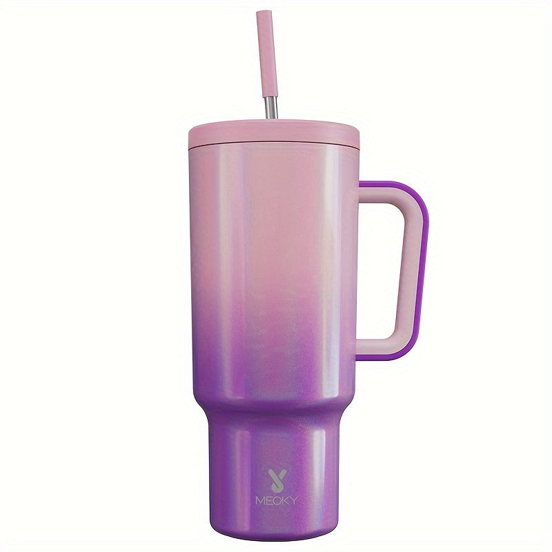 40oz Stainless Steel Insulated Tumbler With Lid And Straw