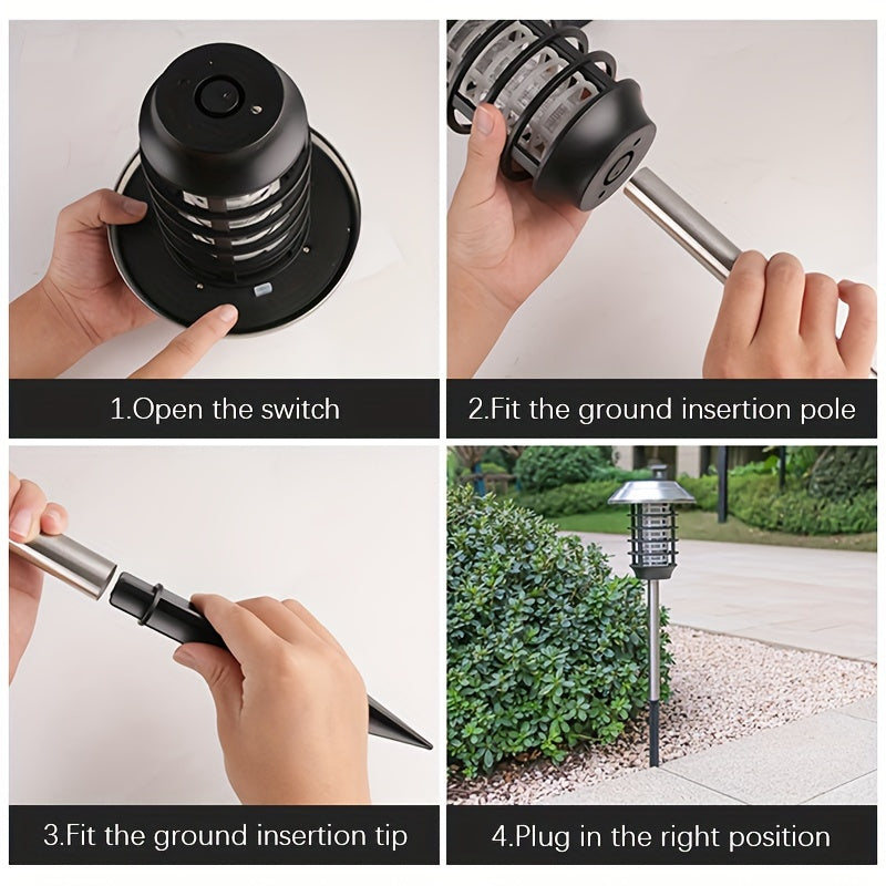 Solar-Powered Bug Zapper Lights, Waterproof