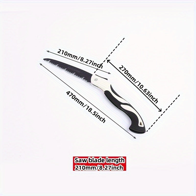 High-Carbon Steel Folding Saw - Portable, Smooth Cutting, Durable