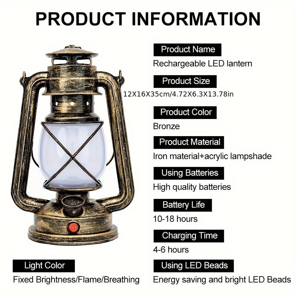 Rechargeable LED Lantern, Portable Hanging Lamp