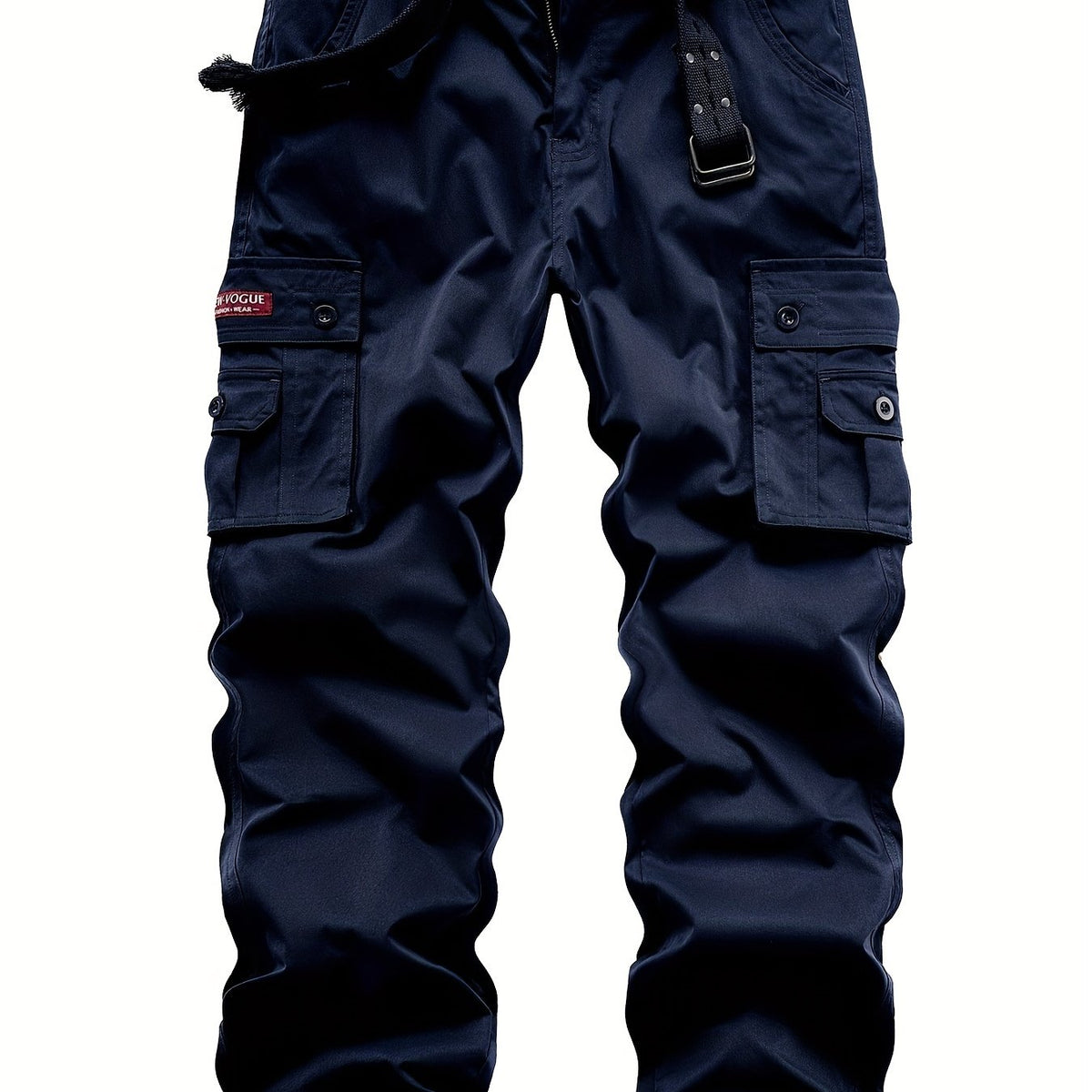 Classic Design Multi Flap Pockets Cargo Pants, Loose Fit Drawstring Cargo Pants