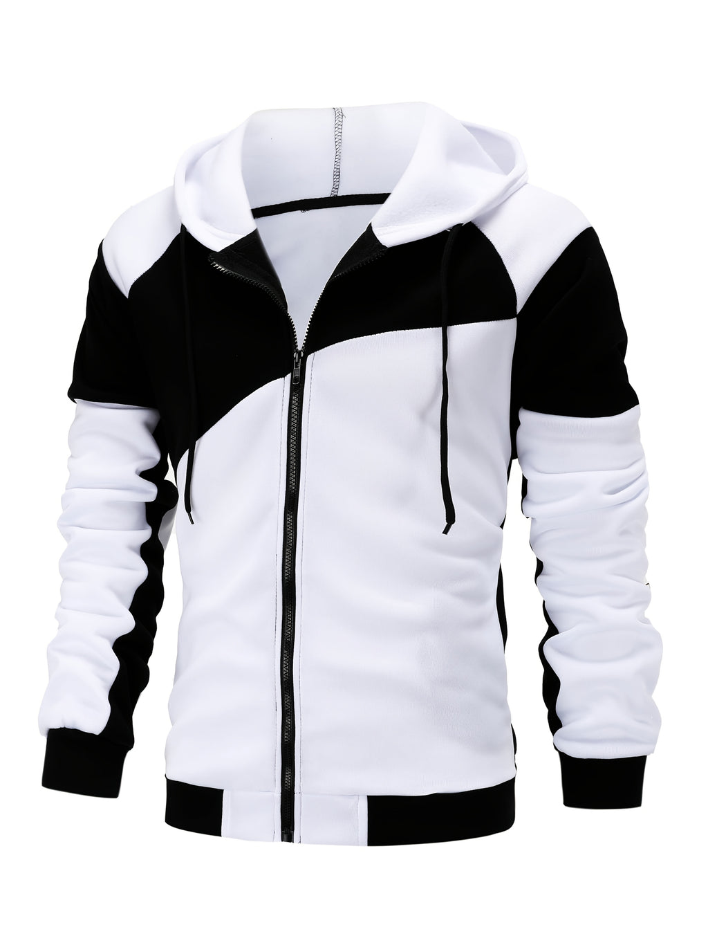Double Layer Drawstring Hooded Jacket