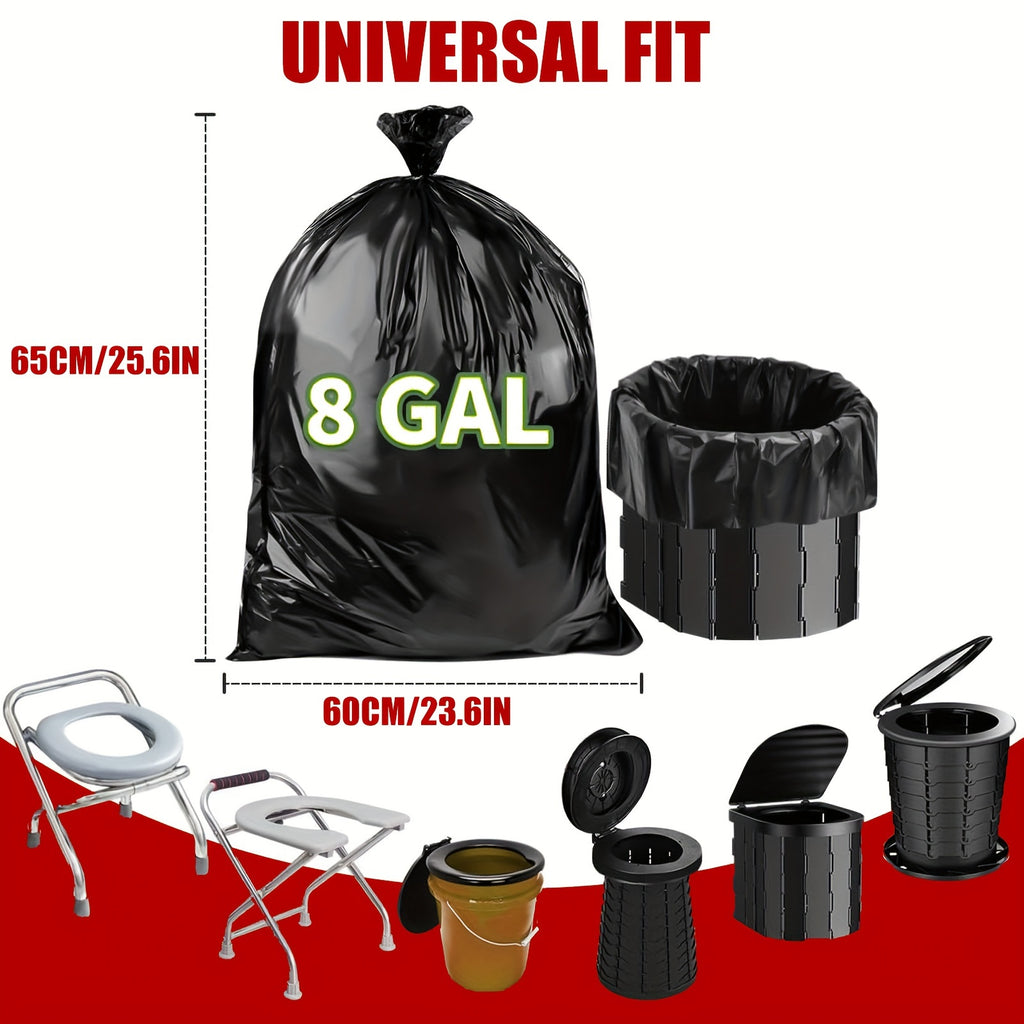1/3/5 rolls Portable Toilet Bag for 5-8 Gallon Buckets, Camping Toilet Liner