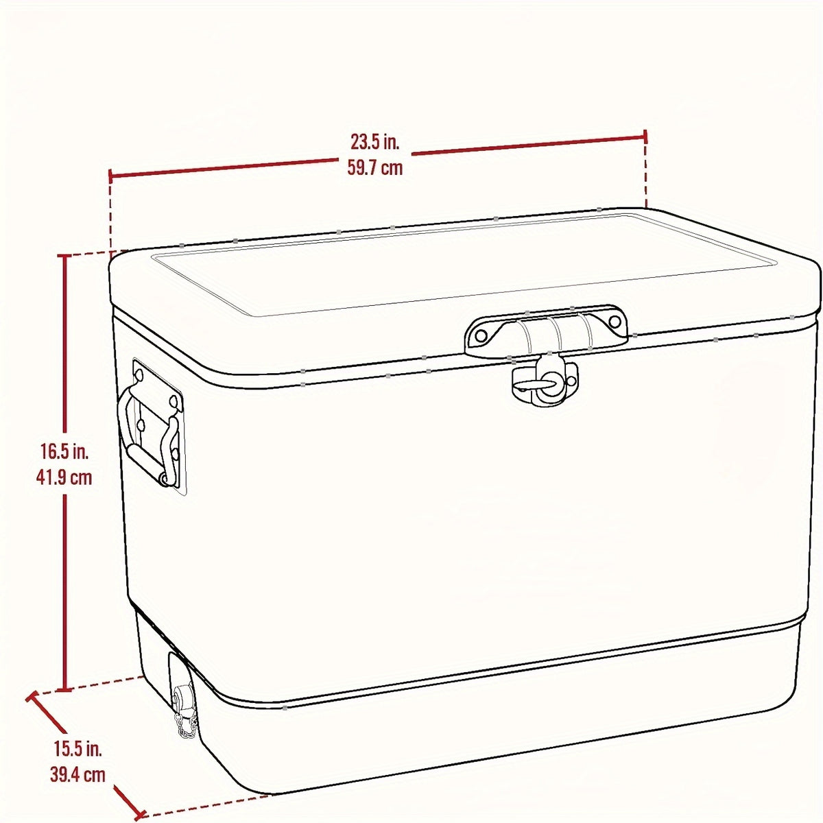 Premium Insulated Portable Cooler, Leak-Resistant 54qt
