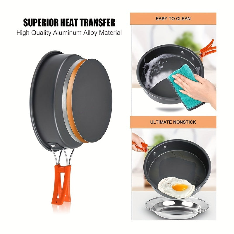 2-3 people camping portable combination pot set