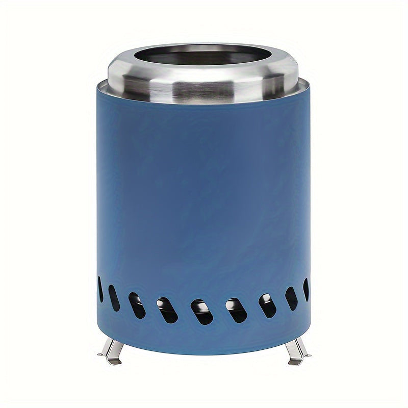 Portable Smokeless Fire Pit - Stainless Steel Wood Burning Fireplace with Removable Ash Pan, Travel Bag, and Stand for Camping and Backyard (5.5inch)