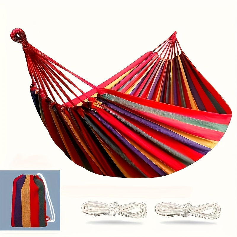 Durable Nylon Hammock with Tree Straps Holds Up to 450lbs