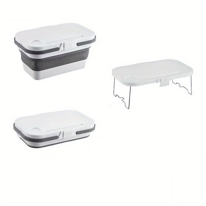 1pc, Heavy Duty Foldable Picnic Basket with Lid