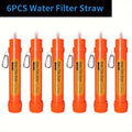 6pcs Portable Small Water Filter Straw