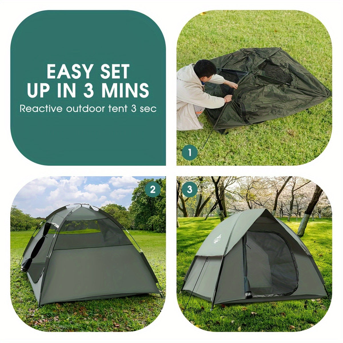 Tent for Camping, Suitable for 2 to 5 Individuals