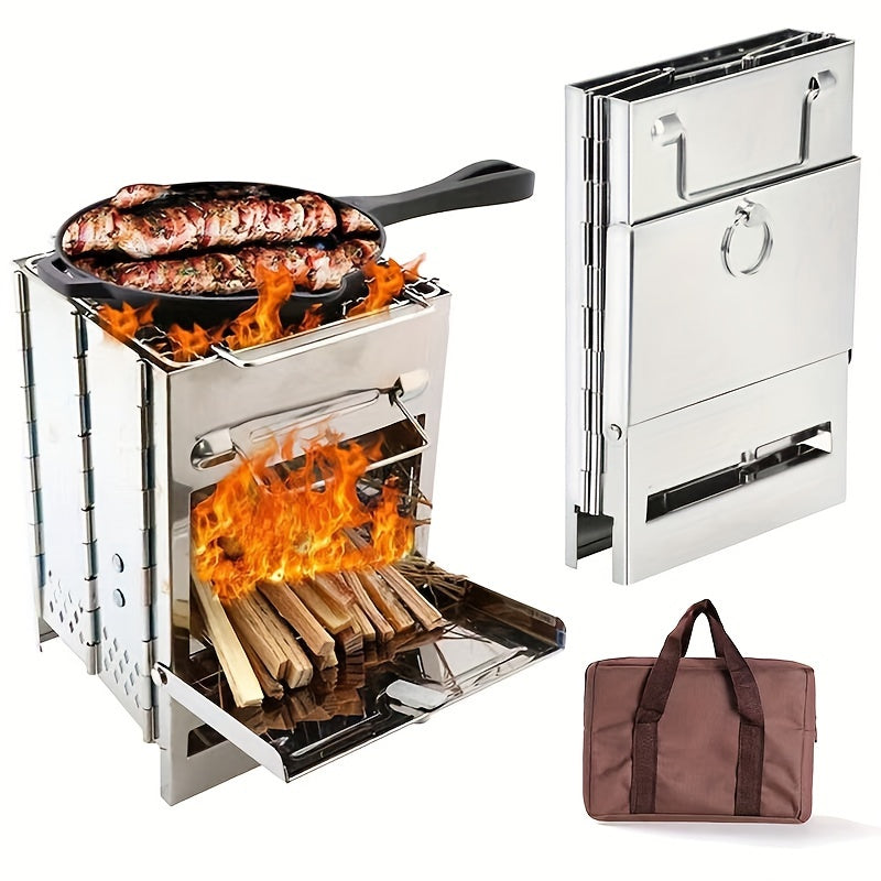Portable Mini Folding Wood Burning Camping Stove