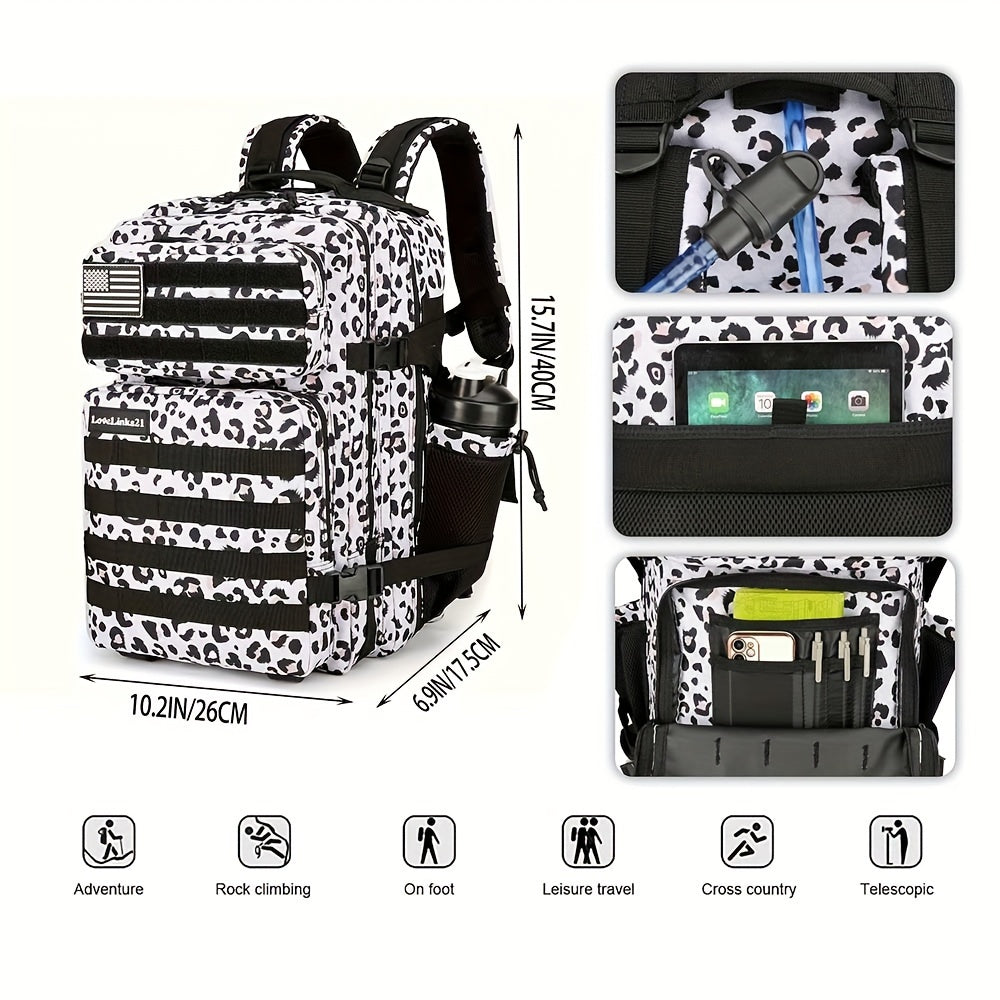 25L Large Capacity Rucksack Backpack - Water-Resistant