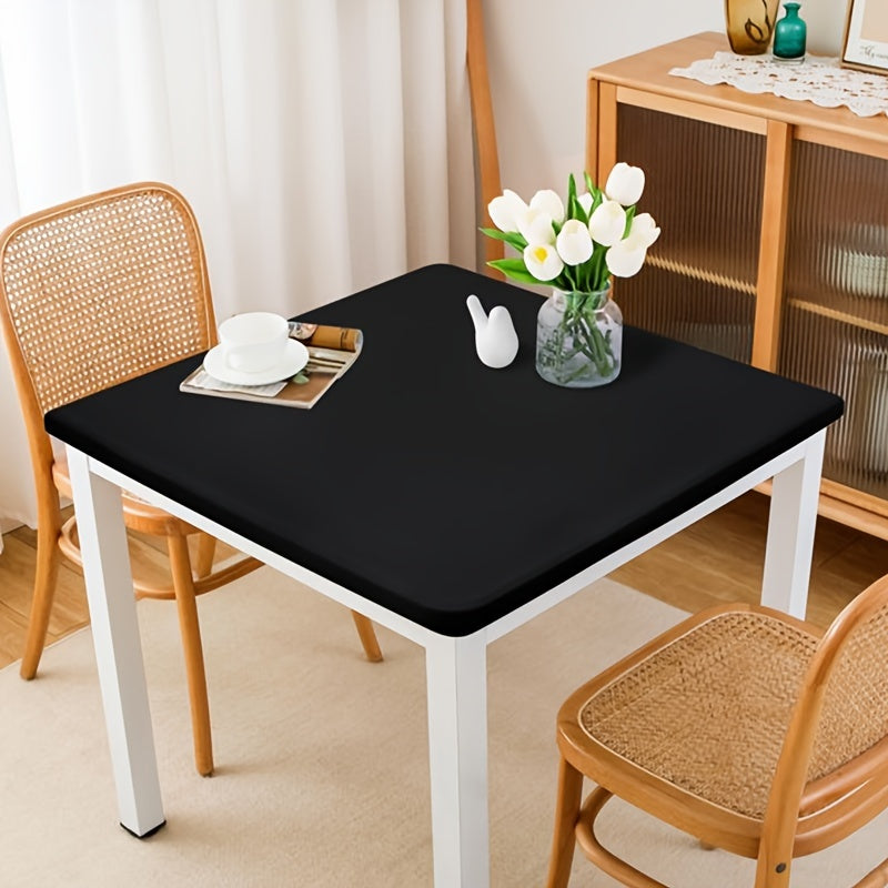 34 X 34inches Black/White Stretchy Square Table Cover