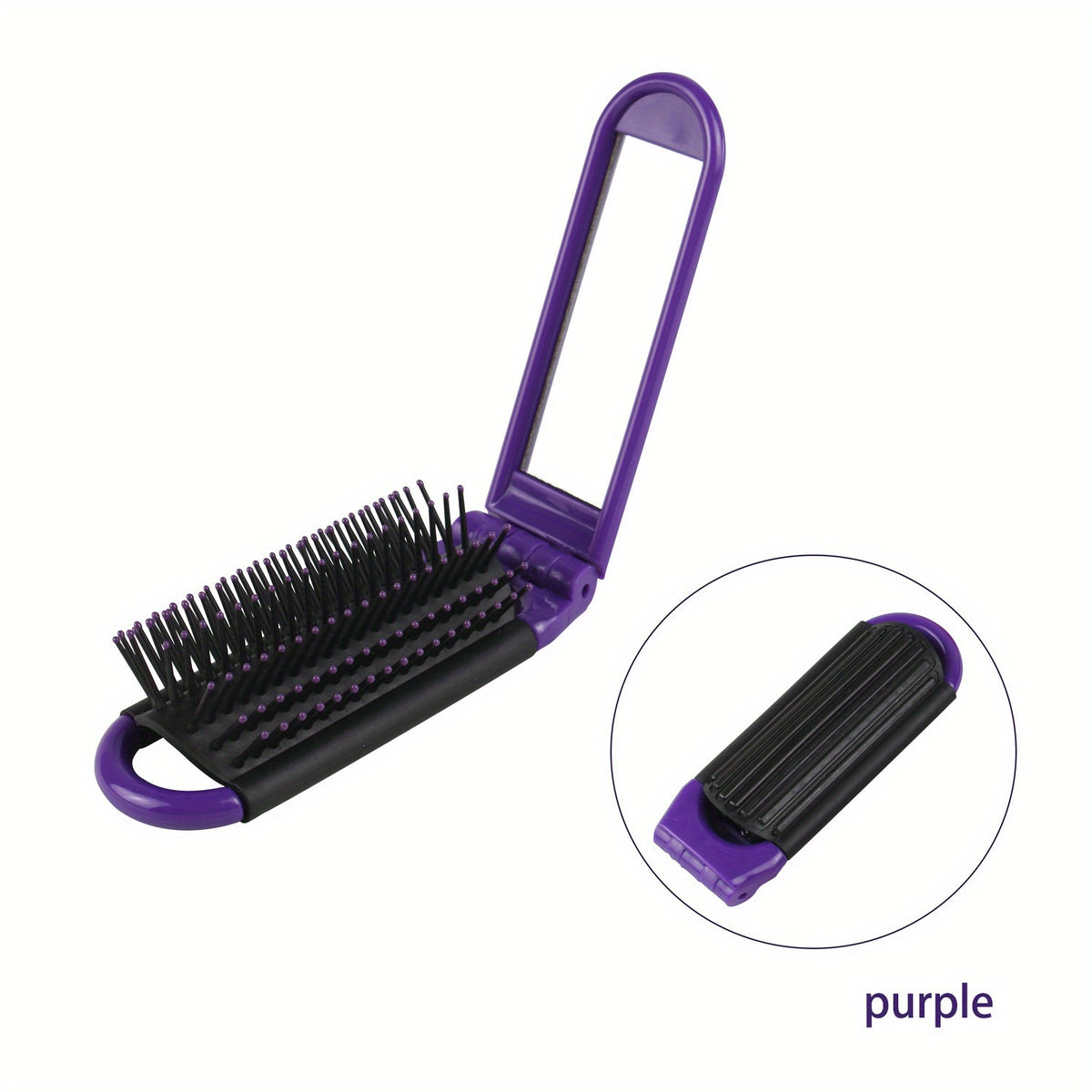 Compact Travel Hair Brush - Ultra-Portable, Foldable, Pocket-Sized